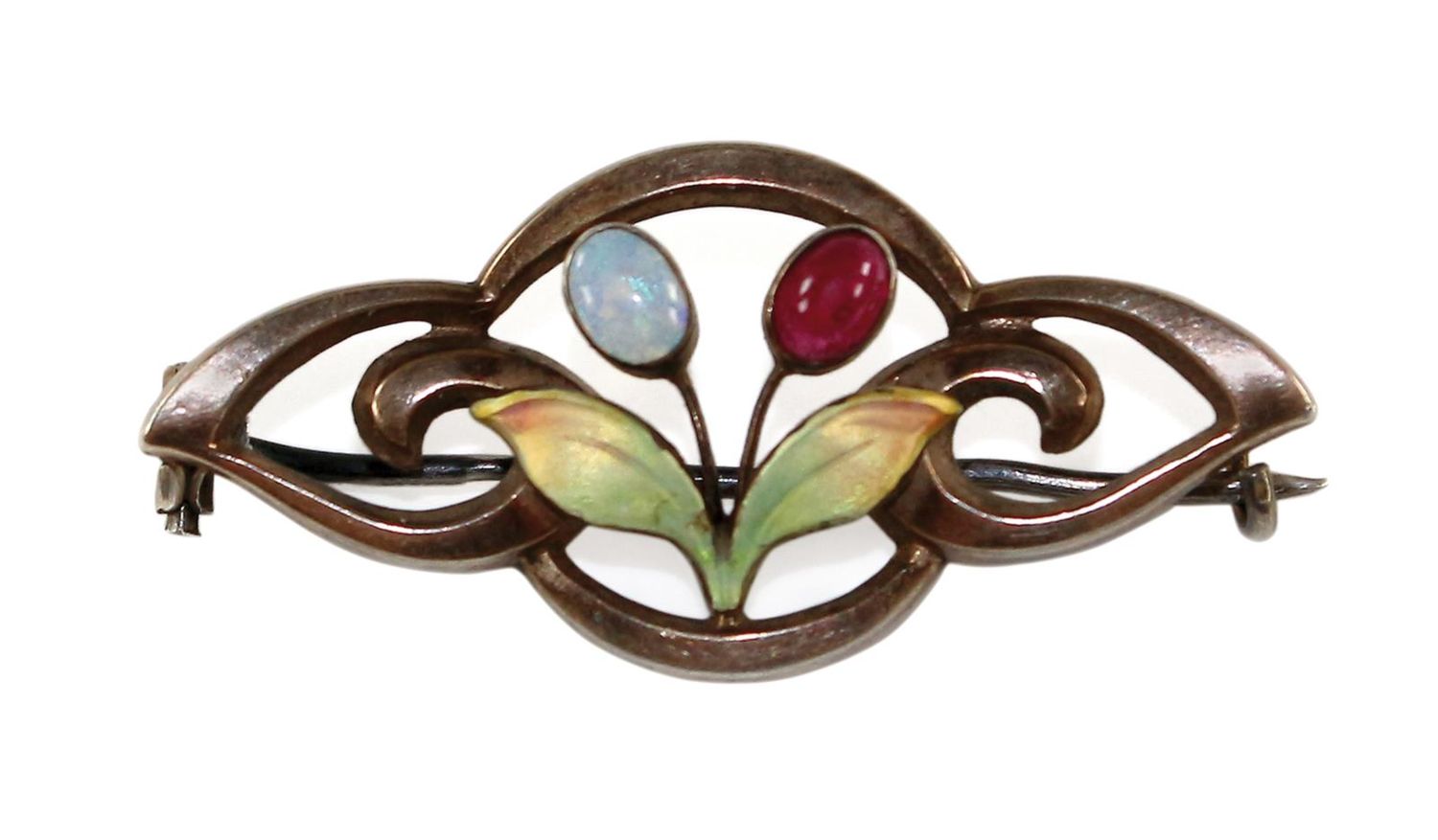 Große Abbildung Nr.1: 124-2248 Linz Jugendstilbrosche: (Schmuck, Broschen)
