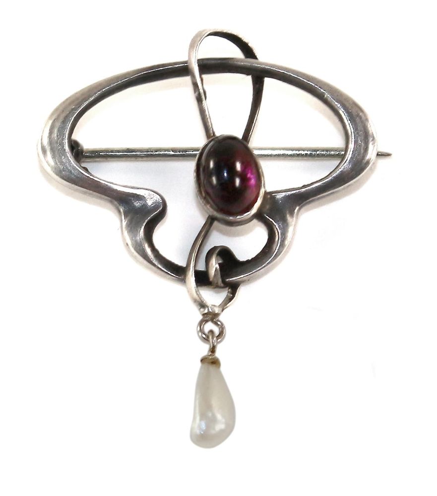 Große Abbildung Nr.1: 124-2249 Pforzheim Jugendstilbrosche: (Schmuck, Broschen)