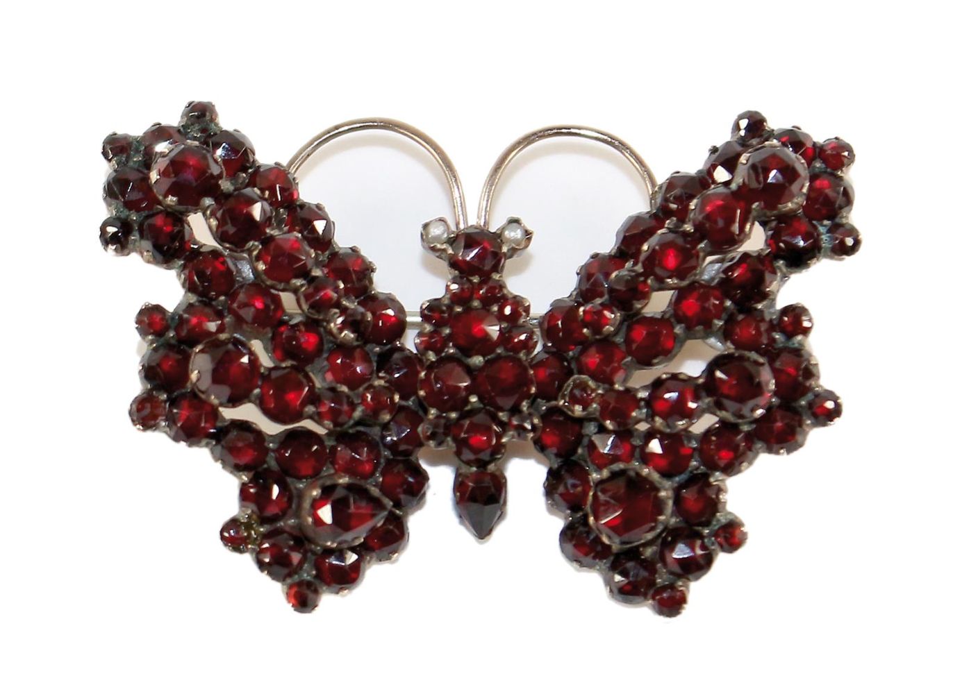 Große Abbildung Nr.1: 124-2250 Schmetterlingsbrosche Granat: (Schmuck, Broschen)