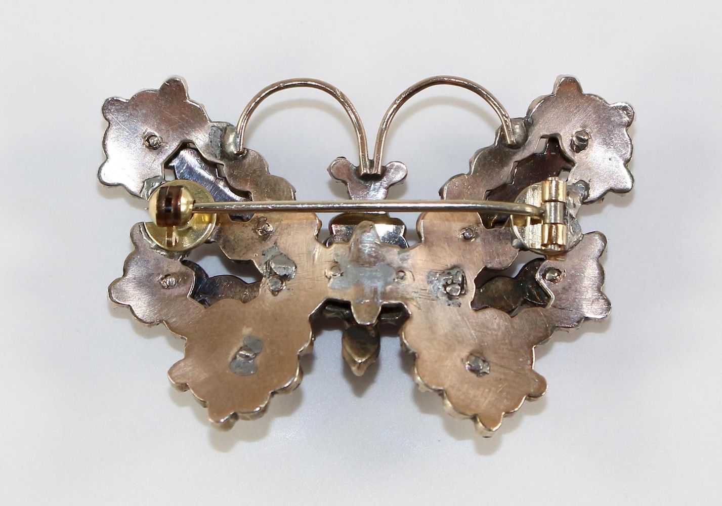 Große Abbildung Nr.2: 124-2250 Schmetterlingsbrosche Granat: (Schmuck, Broschen)