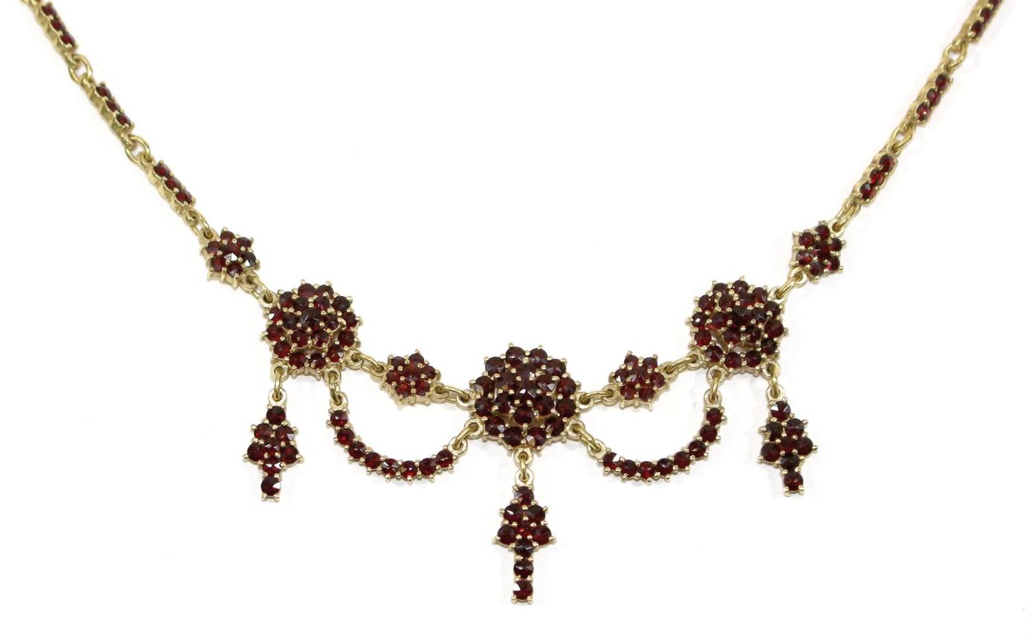 Große Abbildung Nr.1: 124-2256 Granatcollier Böhmen.: (Schmuck, Collier)