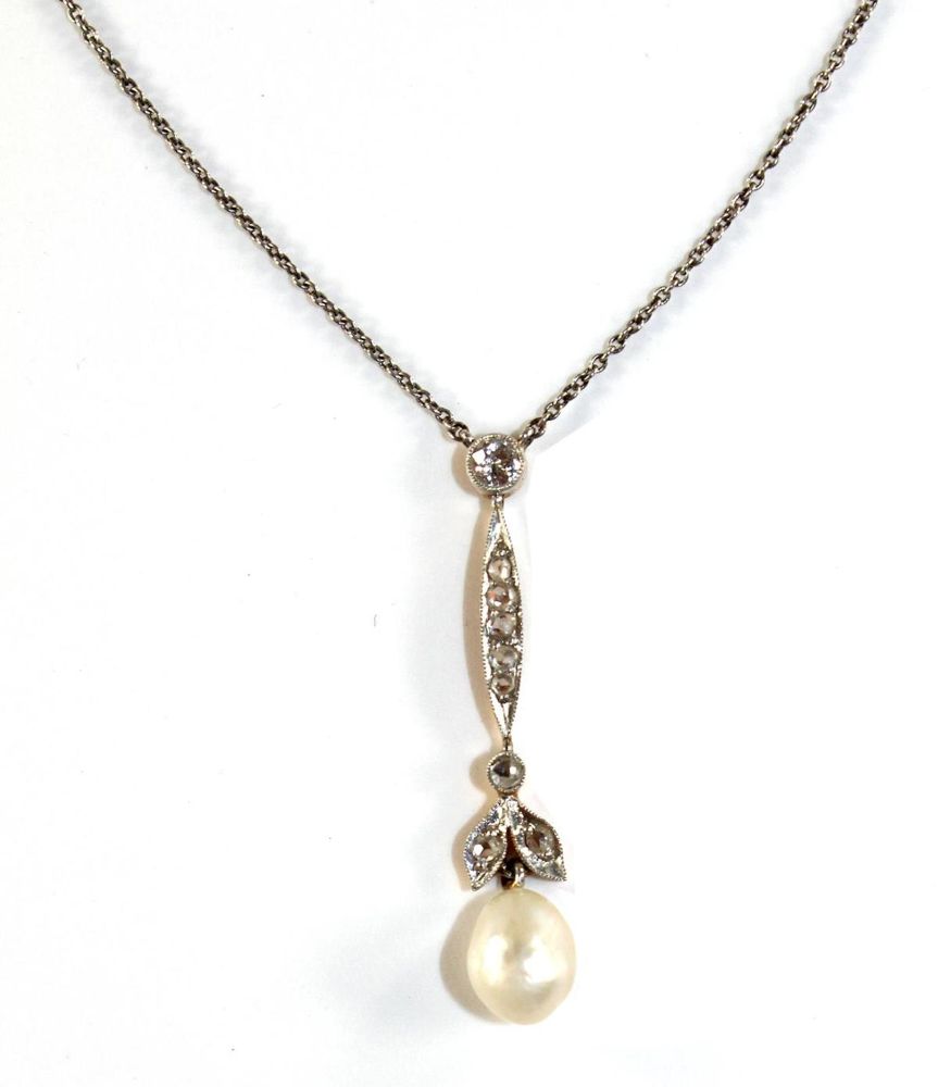 Große Abbildung Nr.2: 124-2257 Jugendstilcollier mit Brillanten: (Schmuck, Colliers)