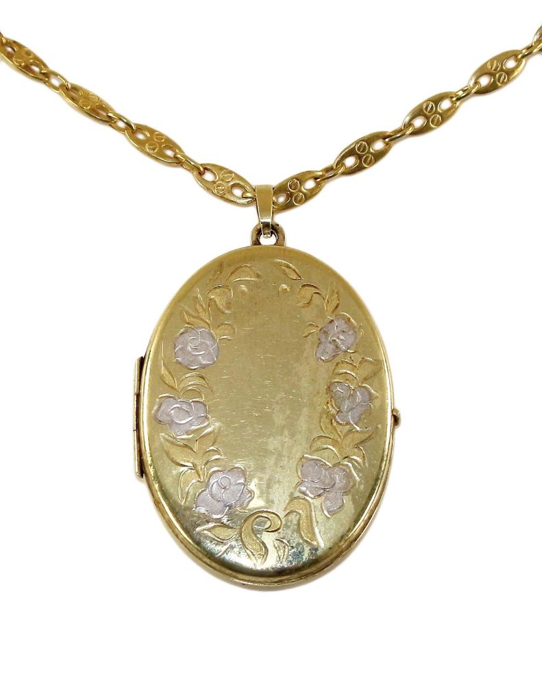 Große Abbildung Nr.1: 124-2261 Medaillon 585 GG: (Schmuck, Colliers)