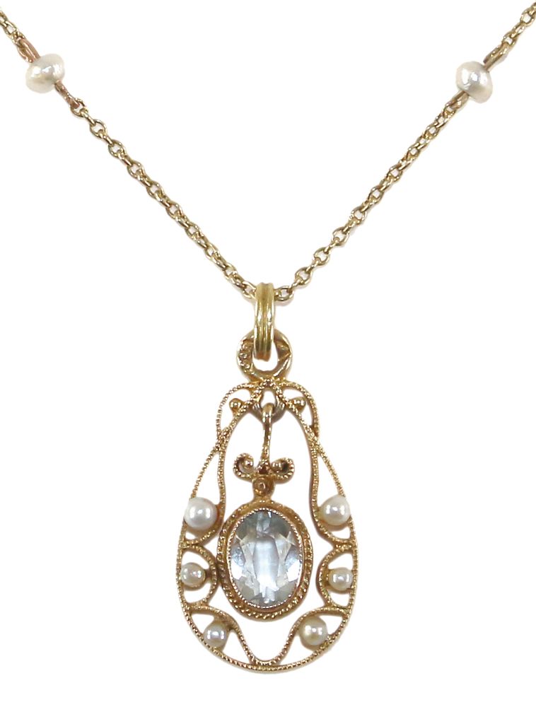 Große Abbildung Nr.1: 124-2262 Traumhaftes Jugendstilcollier.: (Schmuck, Colliers)