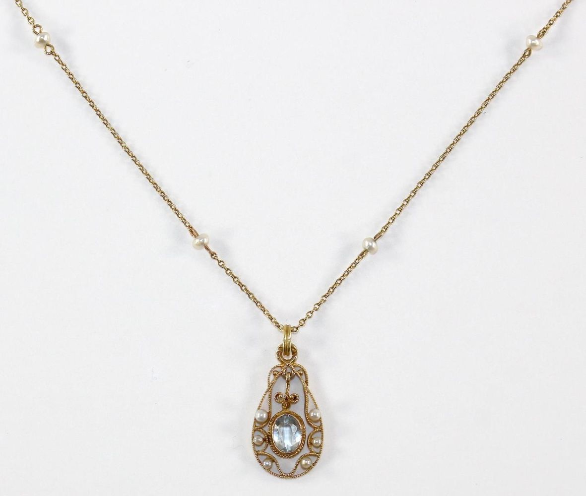 Große Abbildung Nr.2: 124-2262 Traumhaftes Jugendstilcollier.: (Schmuck, Colliers)