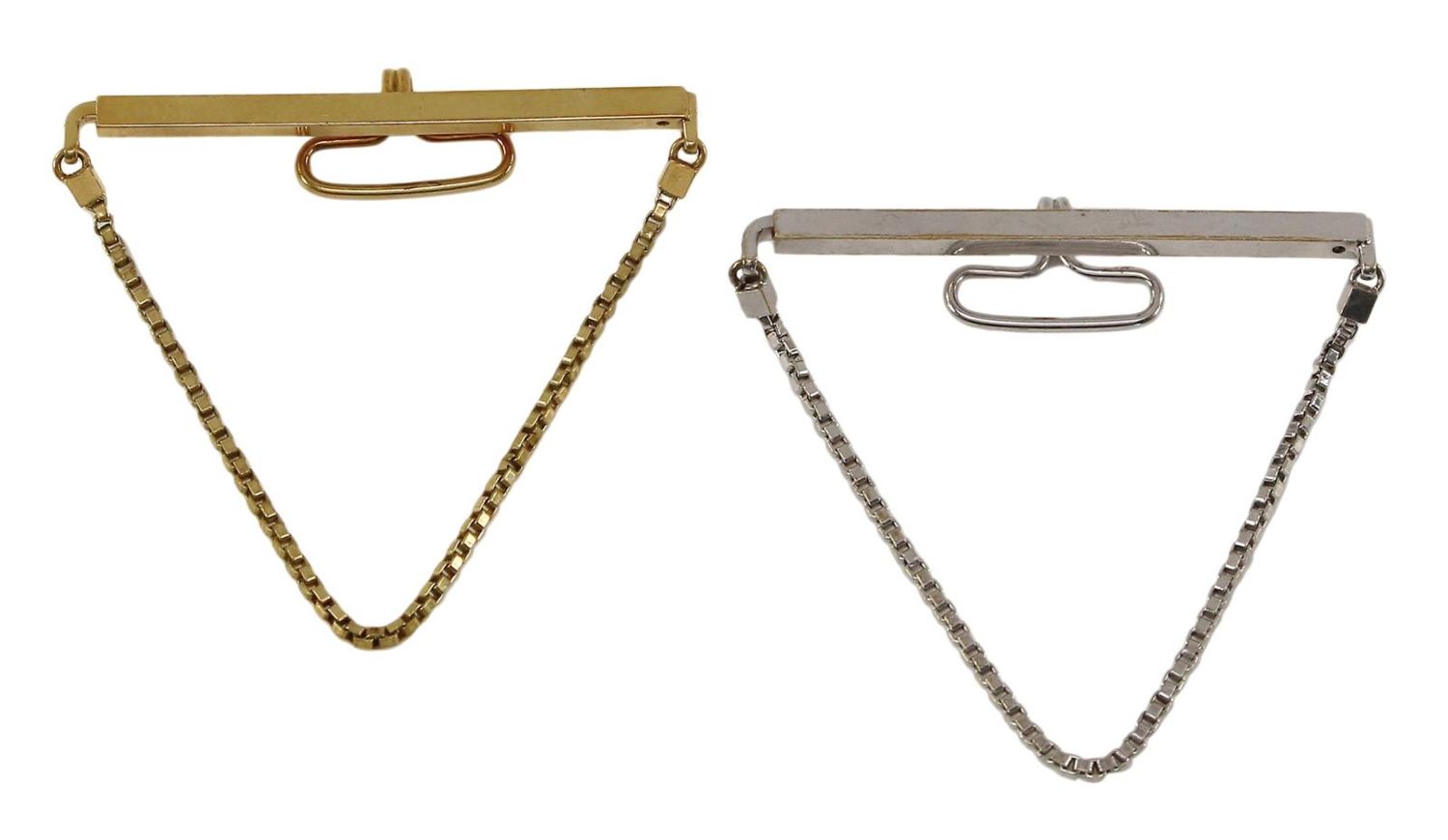 Große Abbildung Nr.1: 124-2268 Zwei Kravattenhalter,: (Schmuck, DRC Pforzheim)