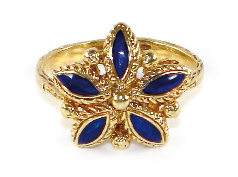 Große Abbildung Nr.1: 124-2274 750 GG Damenring.: (Schmuck, Ringe)