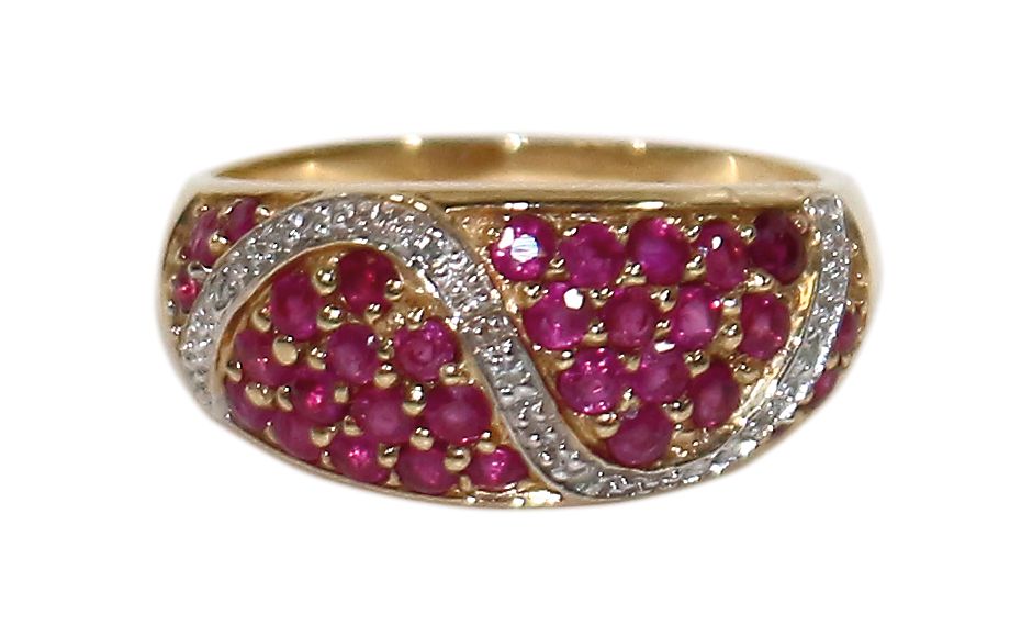 Große Abbildung Nr.1: 124-2276 Damenring 585 GG.: (Schmuck, Ringe)