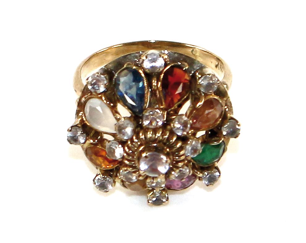 Große Abbildung Nr.1: 124-2277 Damenring 585 GG: (Schmuck, Ringe)