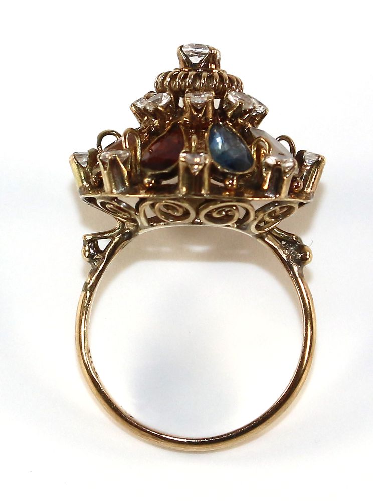 Große Abbildung Nr.3: 124-2277 Damenring 585 GG: (Schmuck, Ringe)