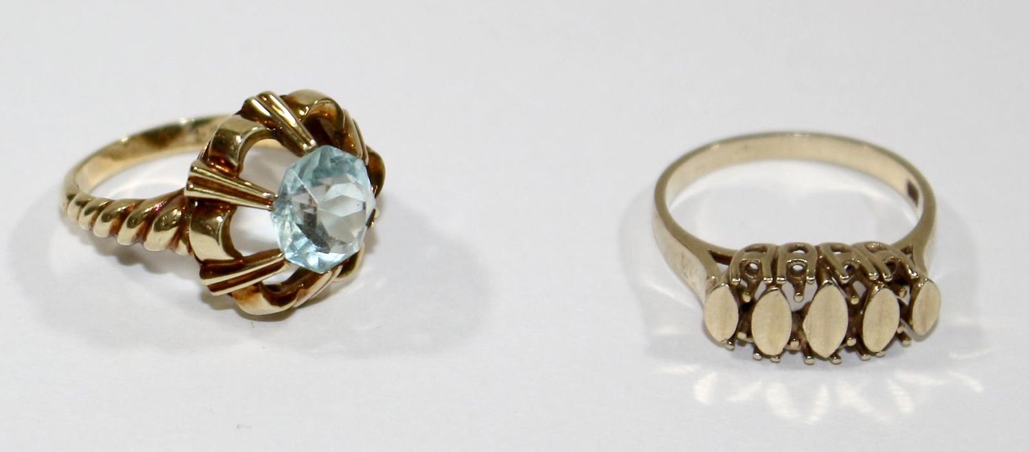 Große Abbildung Nr.2: 124-2279 Paar Damenringe 585 GG.: (Schmuck, Ringe)