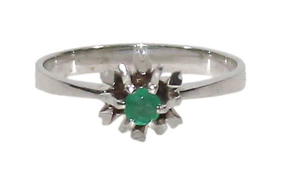 Große Abbildung Nr.1: 124-2281 Smaragdring 585 WG.: (Schmuck, Ringe)