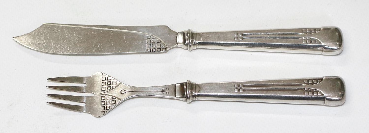 Große Abbildung Nr.1: 124-2324 WMF Würfel Fischbesteck: (Silber)