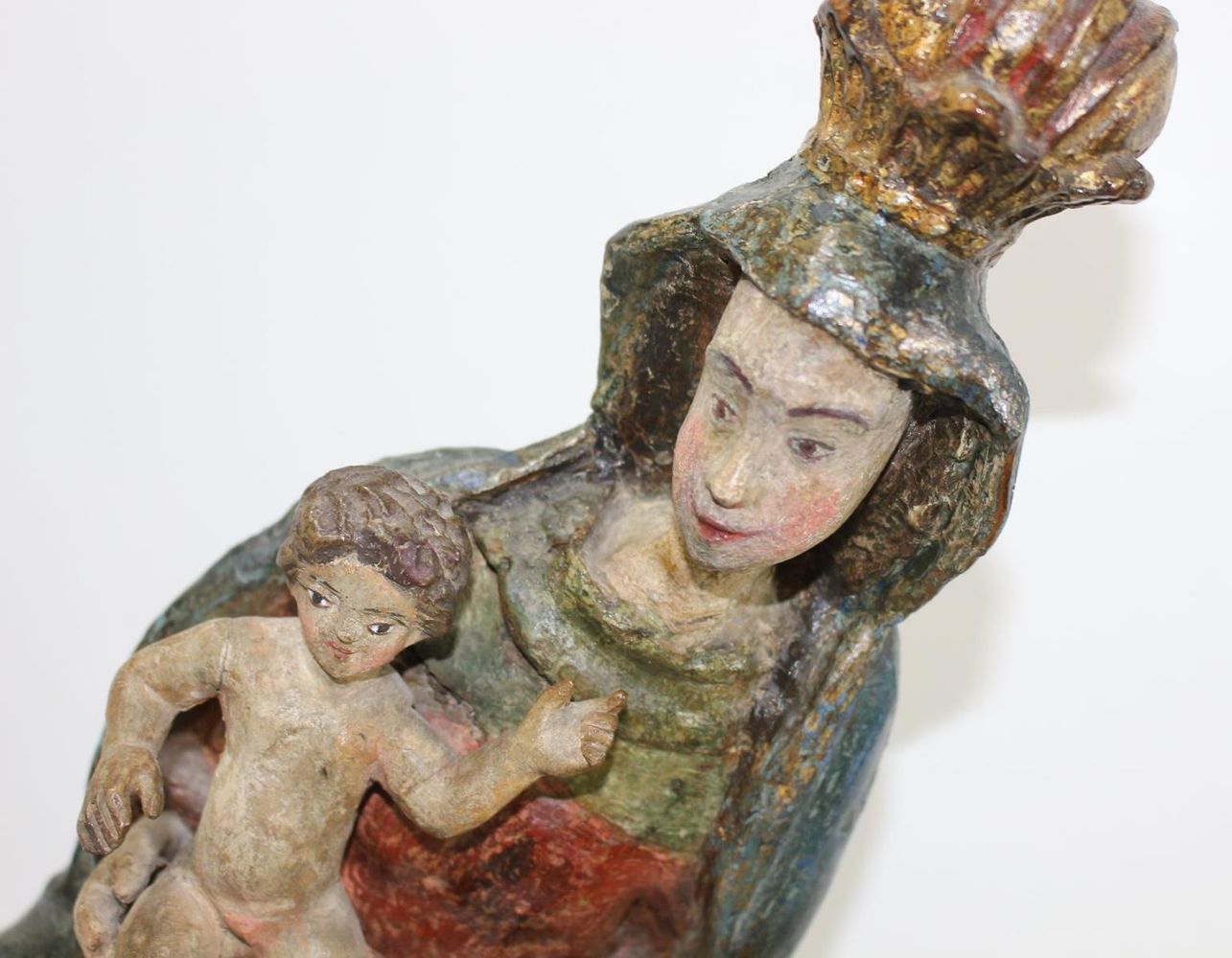 Große Abbildung Nr.2: 124-2370 Maria mit Jesuskind,: (Volkskunst, Religiöse Volkskunst)