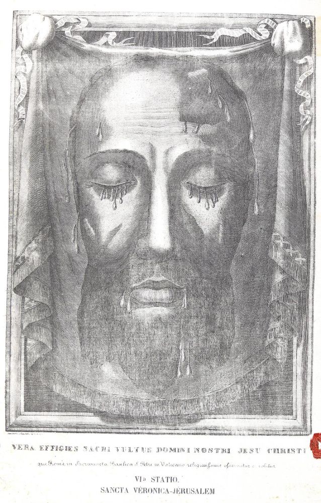 Große Abbildung Nr.1: 124-2436 Schweisstuch der Veronika.: (Varia, Andachtsbilder)