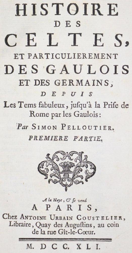 Große Abbildung Nr.1: 124-276 Pelloutier,S.: (Alte Drucke, Handschriften und Theologie)
