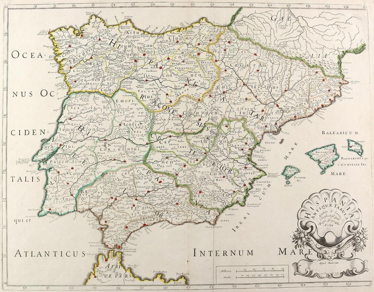 Große Abbildung Nr.1: 124-2810 Hispaniae antiquae tabula.: (Ausland, Spanien)