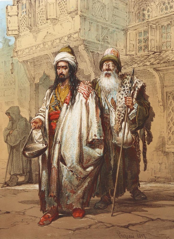 Große Abbildung Nr.1: 124-2816 Bettelnde Derwische.: (Ausland, Türkei)