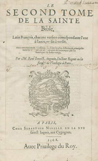 Große Abbildung Nr.1: 124-29 Biblia gallica.: (Bibeln)