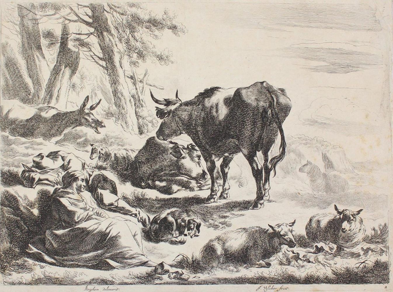 Große Abbildung Nr.1: 124-2942 Berchem, Nicolaes: (Künstlergraphik)
