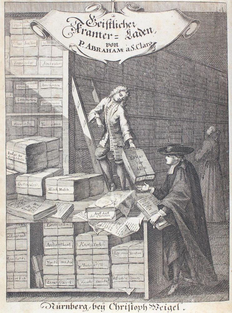 Große Abbildung Nr.2: 124-3 Abraham a Santa Clara (d.i. U.Megerle).: (Alte Drucke, Handschriften und Theologie)