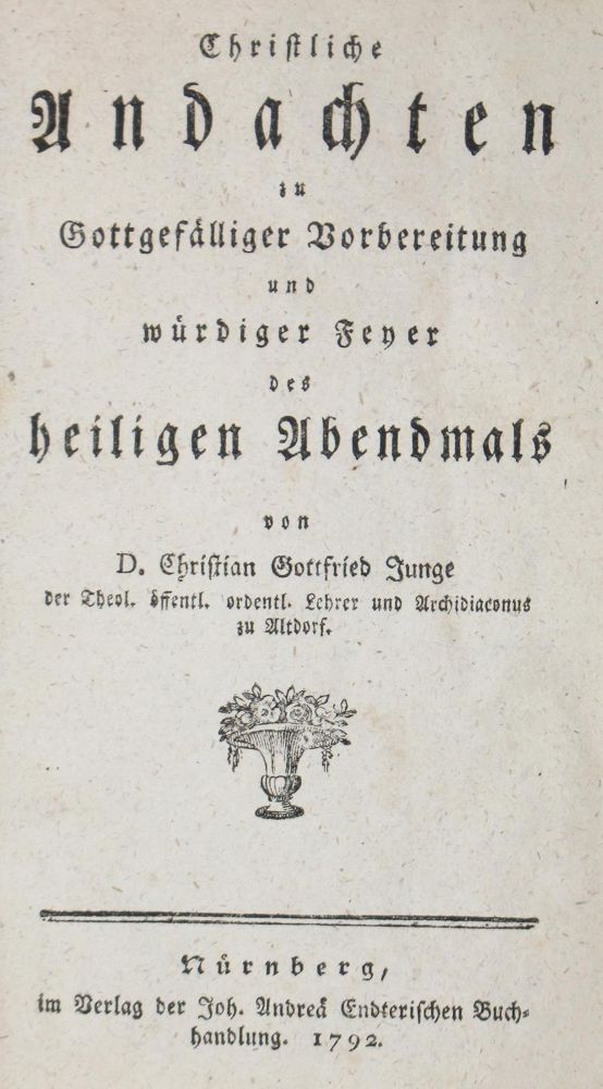 Große Abbildung Nr.2: 124-302 Sammlung: (Alte Drucke, Handschriften und Theologie)