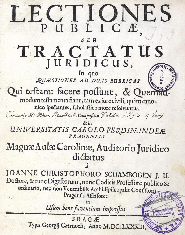 Große Abbildung Nr.1: 124-309 Schambogen,J.C.: (Alte Drucke, Handschriften und Theologie)