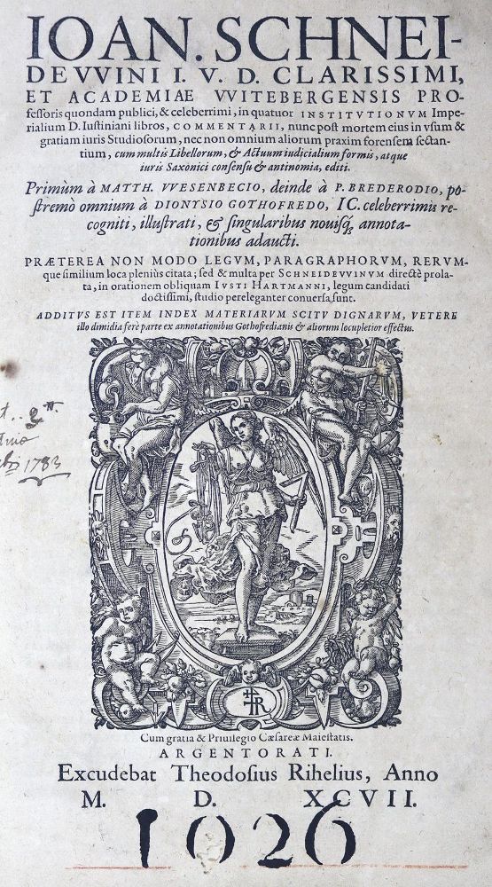 Große Abbildung Nr.1: 124-311 Schneidewein,J.: (Alte Drucke, Handschriften und Theologie)