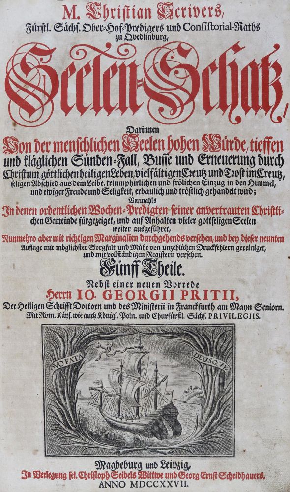Große Abbildung Nr.3: 124-314 Scriver,C.: (Alte Drucke, Handschriften und Theologie)