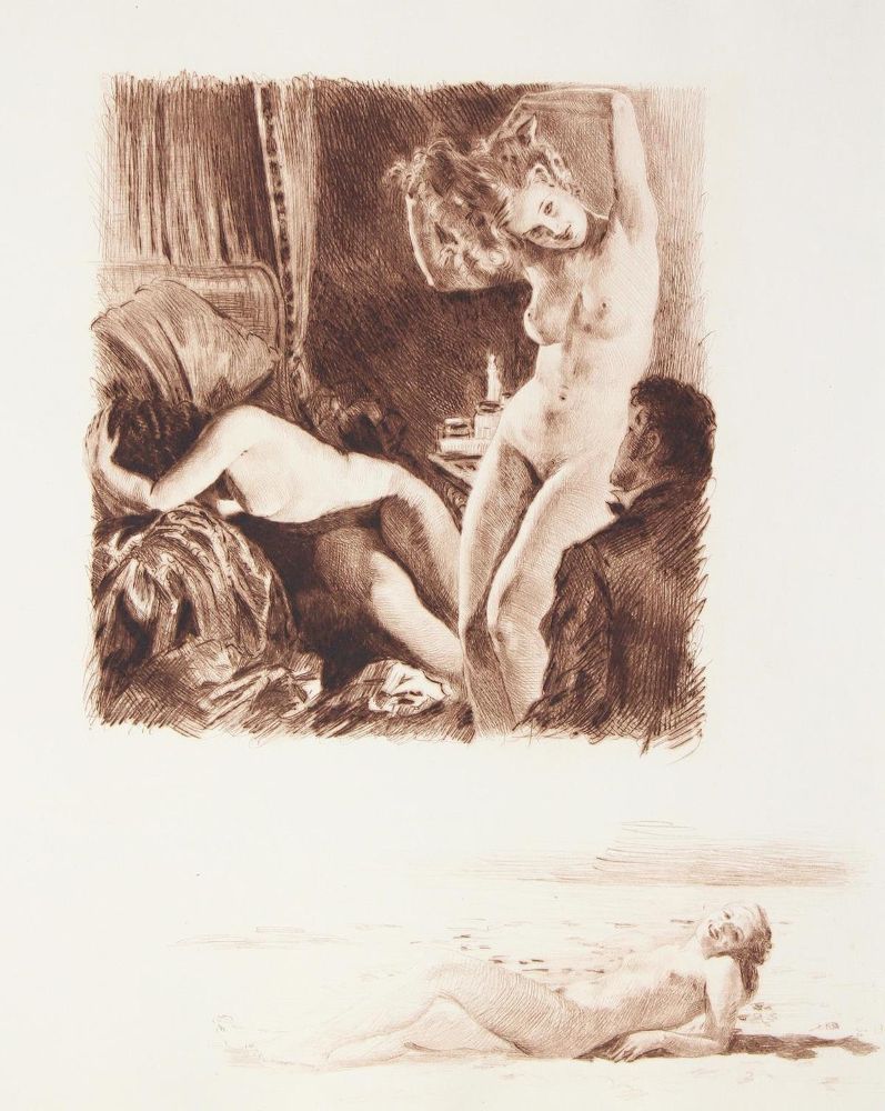 Große Abbildung Nr.1: 124-3155 Bécat, Paul Émile: (Künstlergraphik, Erotika - Galantes)