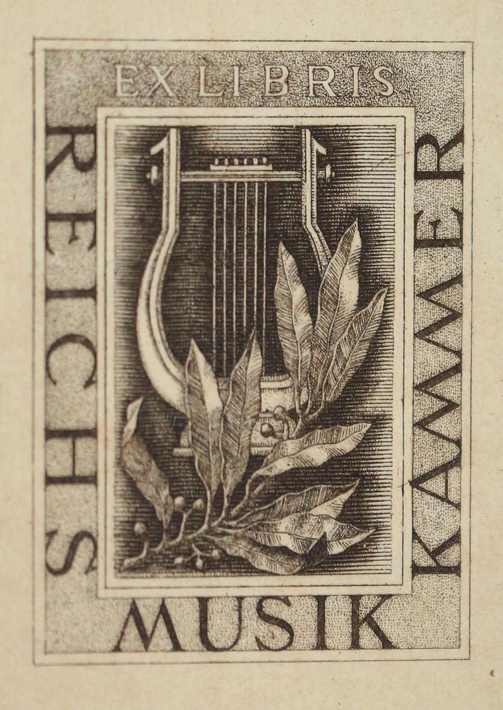Große Abbildung Nr.1: 124-3185 Reichsmusikkammer.: (Künstlergraphik, Exlibris)