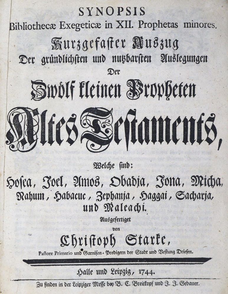 Große Abbildung Nr.1: 124-323 Starke,C.: (Alte Drucke, Handschriften und Theologie)