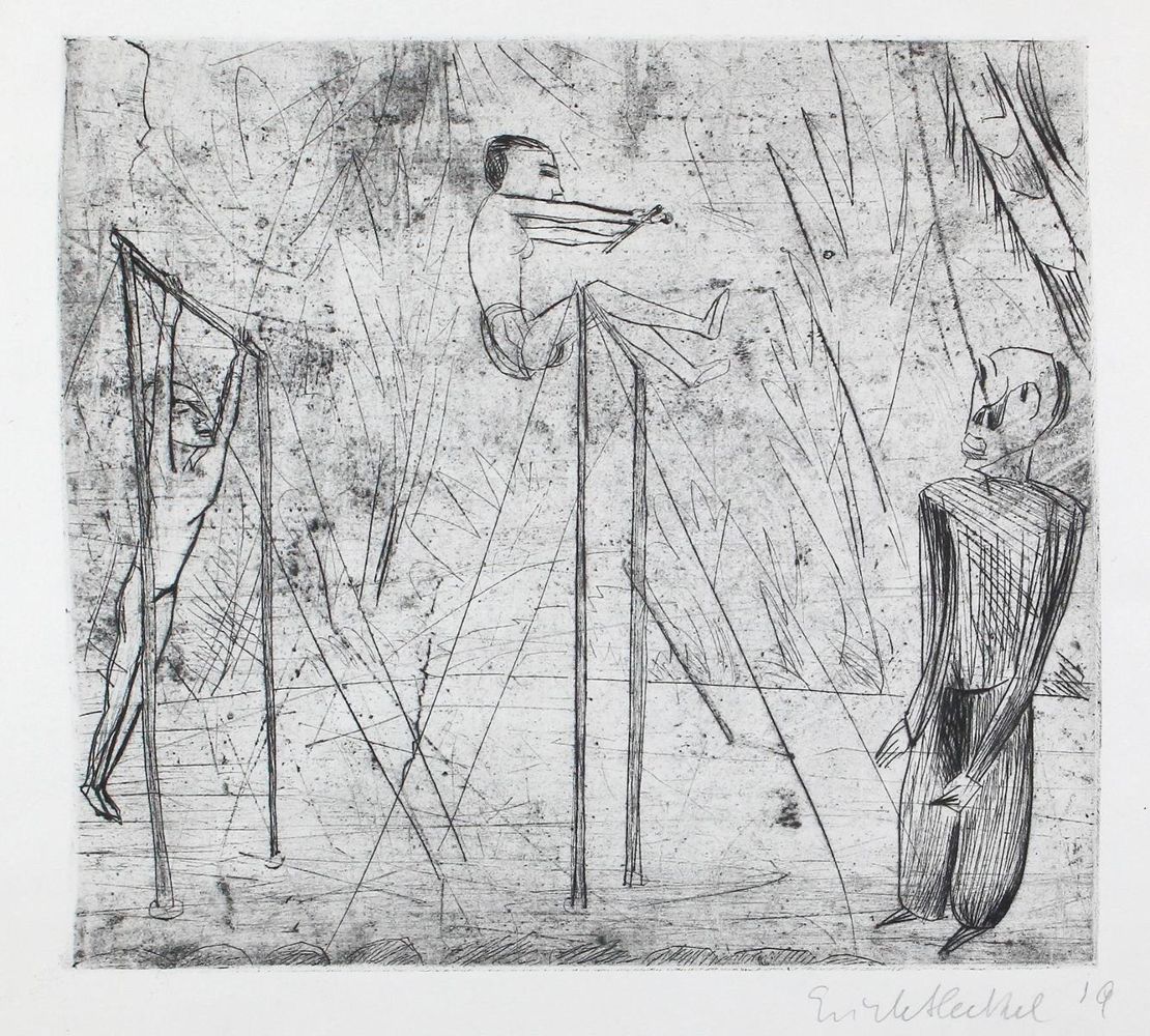 Große Abbildung Nr.1: 124-3313 Heckel,Erich: (Künstlergraphik)