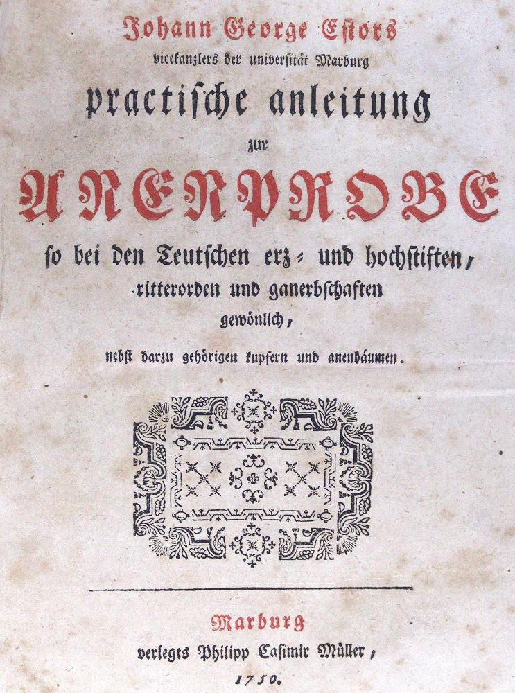 Große Abbildung Nr.1: 124-358 Estor,J.G.: (Genealogie und Heraldik)