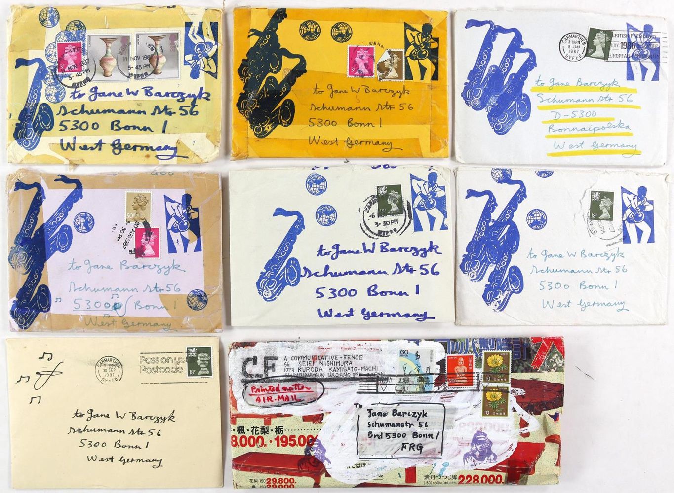 Große Abbildung Nr.2: 124-3629 Sammlung von: (Künstlergraphik, Mail Art)