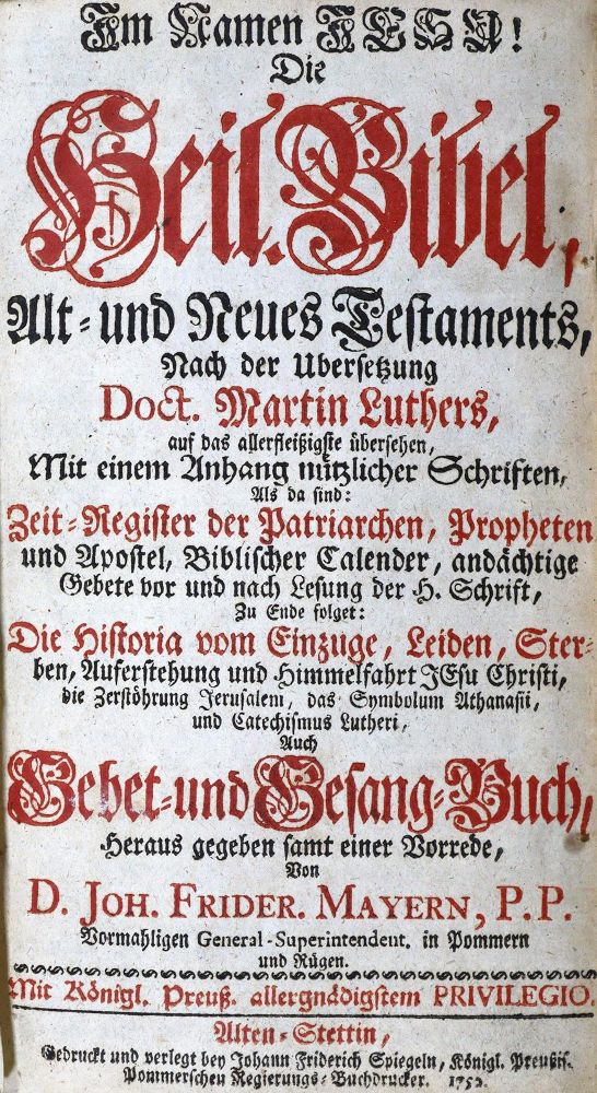 Große Abbildung Nr.1: 124-37 Biblia germanica.: (Bibeln)