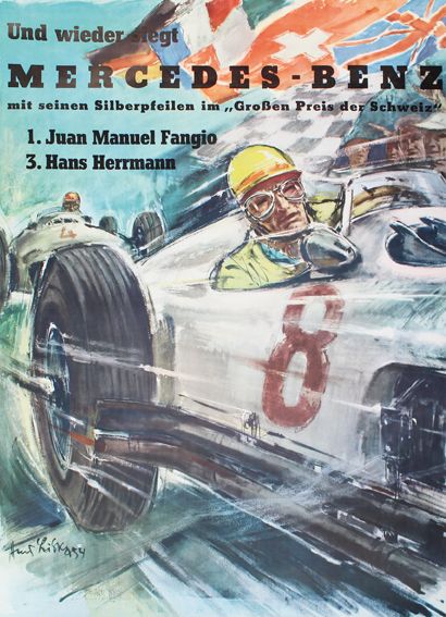 Große Abbildung Nr.1: 124-3804 Liska, Hans: (Künstlergraphik, Plakate, Mercedes-Benz)