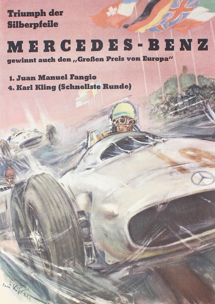 Große Abbildung Nr.1: 124-3806 Liska, Hans: (Künstlergraphik, Plakate, Mercedes-Benz)