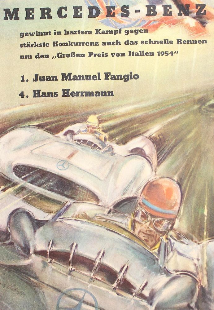Große Abbildung Nr.4: 124-3806 Liska, Hans: (Künstlergraphik, Plakate, Mercedes-Benz)