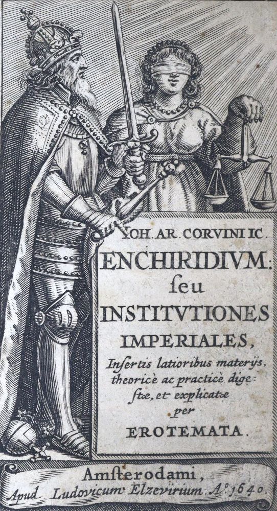 Große Abbildung Nr.1: 124-412 Corvinus,J.A.: (Juridica und Kriminologie)