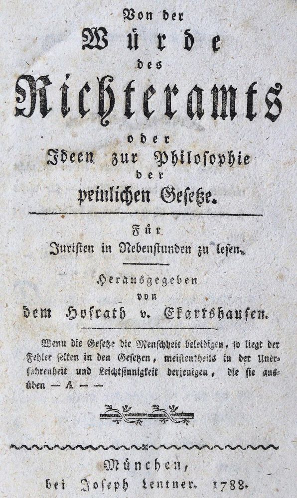 Große Abbildung Nr.1: 124-413 Eckertshausen,K.v.: (Juridica und Kriminologie)