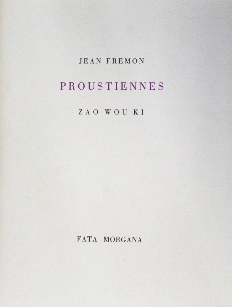 Große Abbildung Nr.3: 124-4198 Fremon,J.: (Künstlergraphik, Zao Wu-Ki)