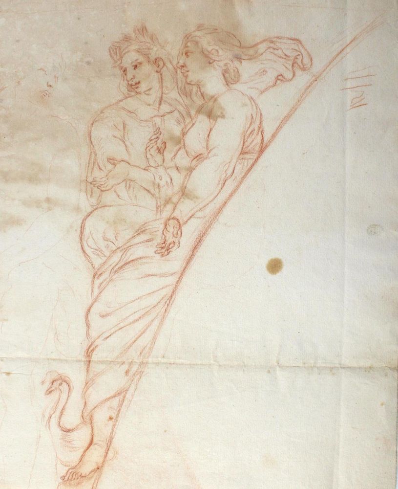 Große Abbildung Nr.1: 124-4207 Dante und Beatrice: (Künstlergraphik, Zeichnung)