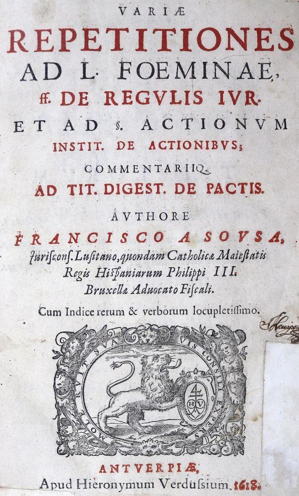 Große Abbildung Nr.1: 124-436 Sousa,F.de.: (Juridica und Kriminologie)