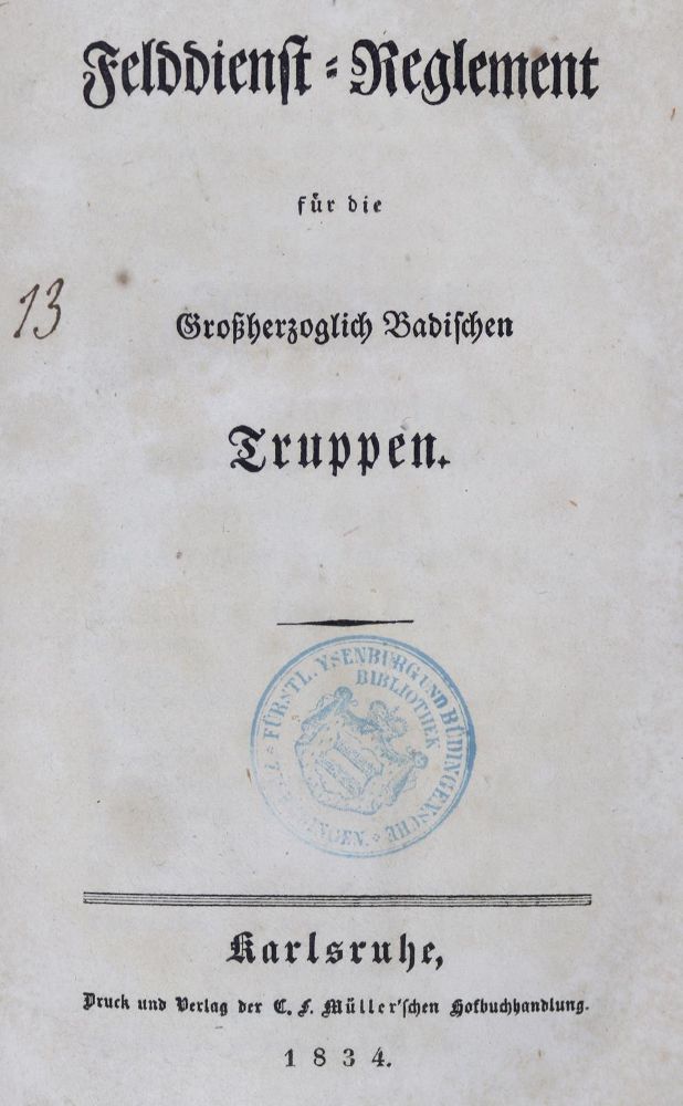 Große Abbildung Nr.1: 124-491 Felddienst-Reglement: (Militaria)