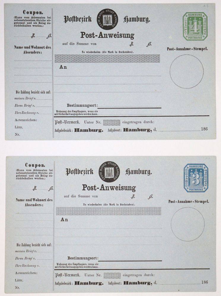 Große Abbildung Nr.1: 124-561 Ganzsachen, Hamburg: (Philatelie)