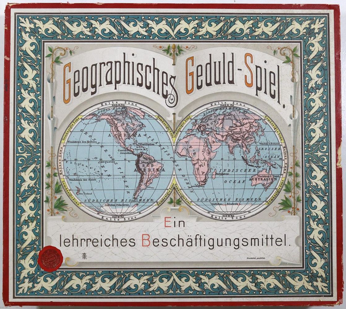 Große Abbildung Nr.1: 124-570 Geographisches Geduld-Spiel.: (Spiele)