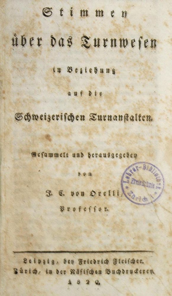 Große Abbildung Nr.1: 124-580 Orelli,J.C.v.: (Sport, Turnen)