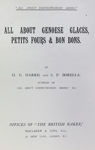 Große Abbildung Nr.1: 124-611 Harris,H.G. u. S.P.Borella.: (Küche und Haushalt, Bäckerei und Konditorei)