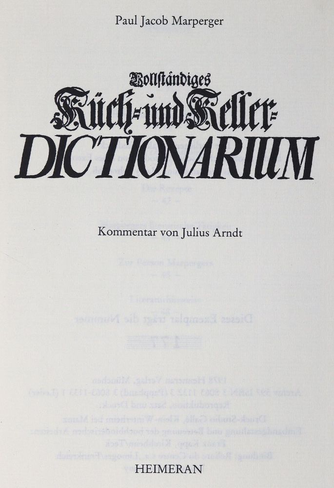 Große Abbildung Nr.1: 124-618 Sammlung: (Küche und Haushalt, Faksimile)